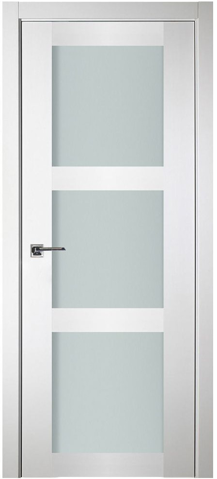 Nova Italia Vetro 3 Lite Alaskan White Laminate Interior Door