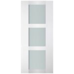 Nova Italia Vetro 3 Lite Alaskan White Laminate Interior Door