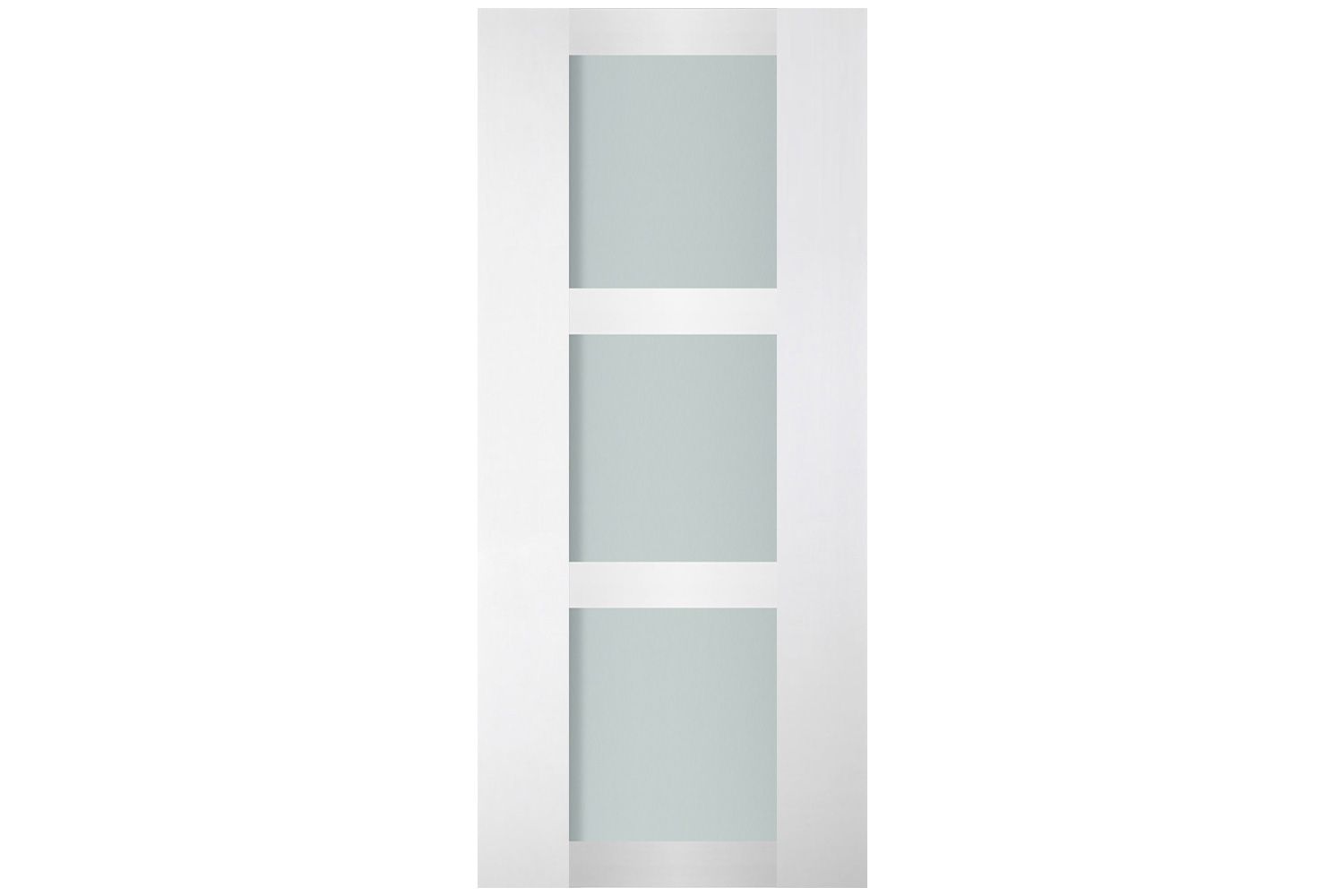 Nova Italia Vetro 3 Lite Alaskan White Laminate Interior Door