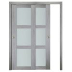 Nova Italia Vetro 3 Lite Light Grey Laminate Interior Door