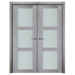 Nova Italia Vetro 3 Lite Light Grey Laminate Interior Door