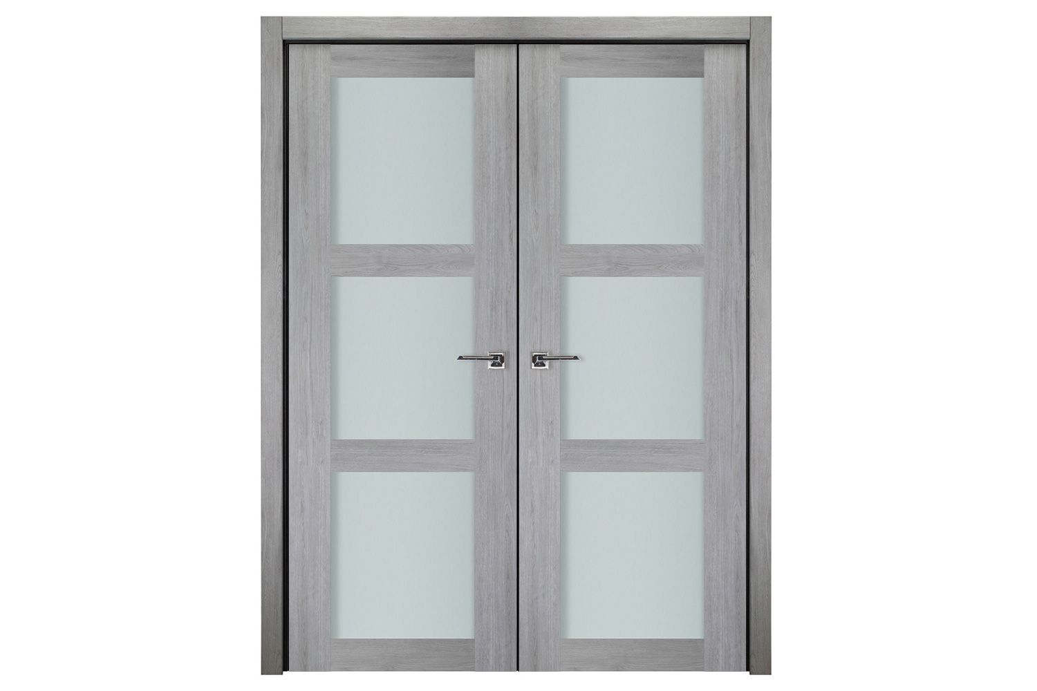 Nova Italia Vetro 3 Lite Light Grey Laminate Interior Door