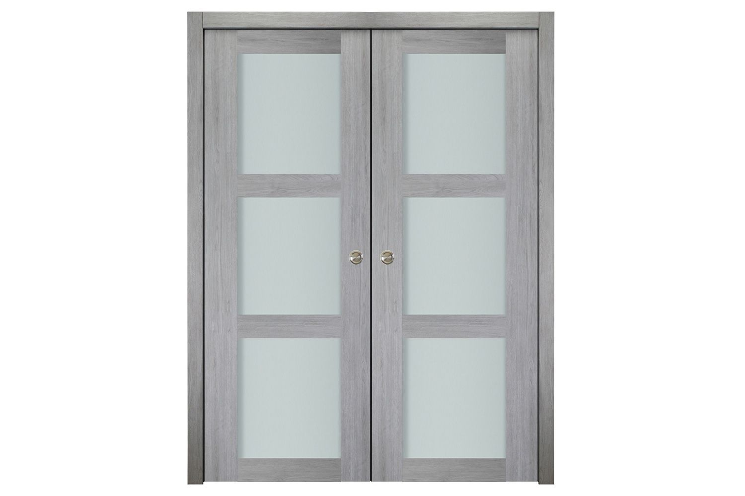 Nova Italia Vetro 3 Lite Light Grey Laminate Interior Door