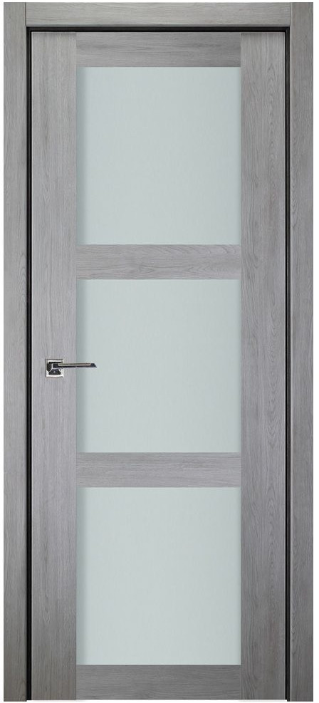 Nova Italia Vetro 3 Lite Light Grey Laminate Interior Door