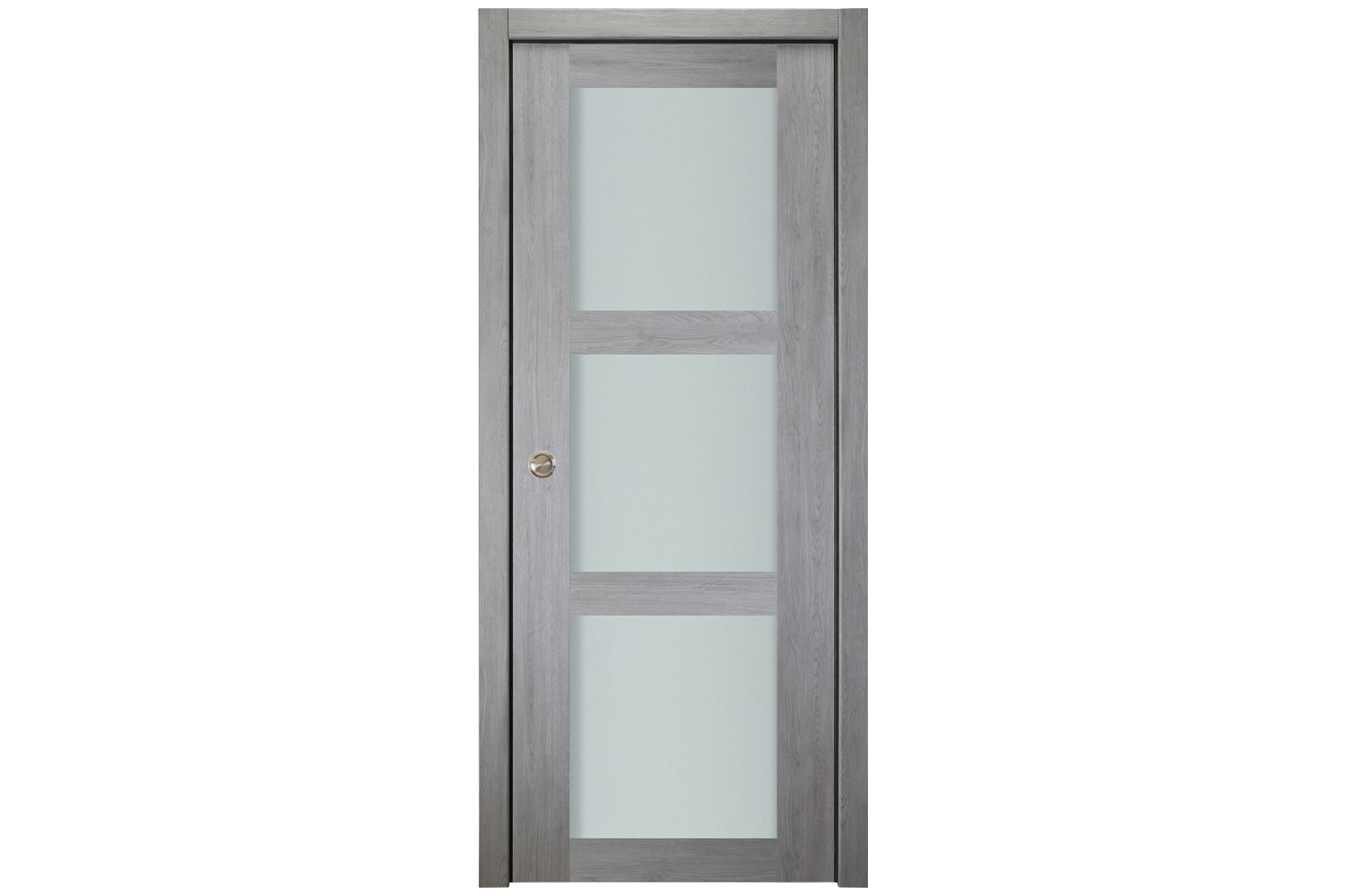 Nova Italia Vetro 3 Lite Light Grey Laminate Interior Door