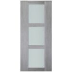 Nova Italia Vetro 3 Lite Light Grey Laminate Interior Door