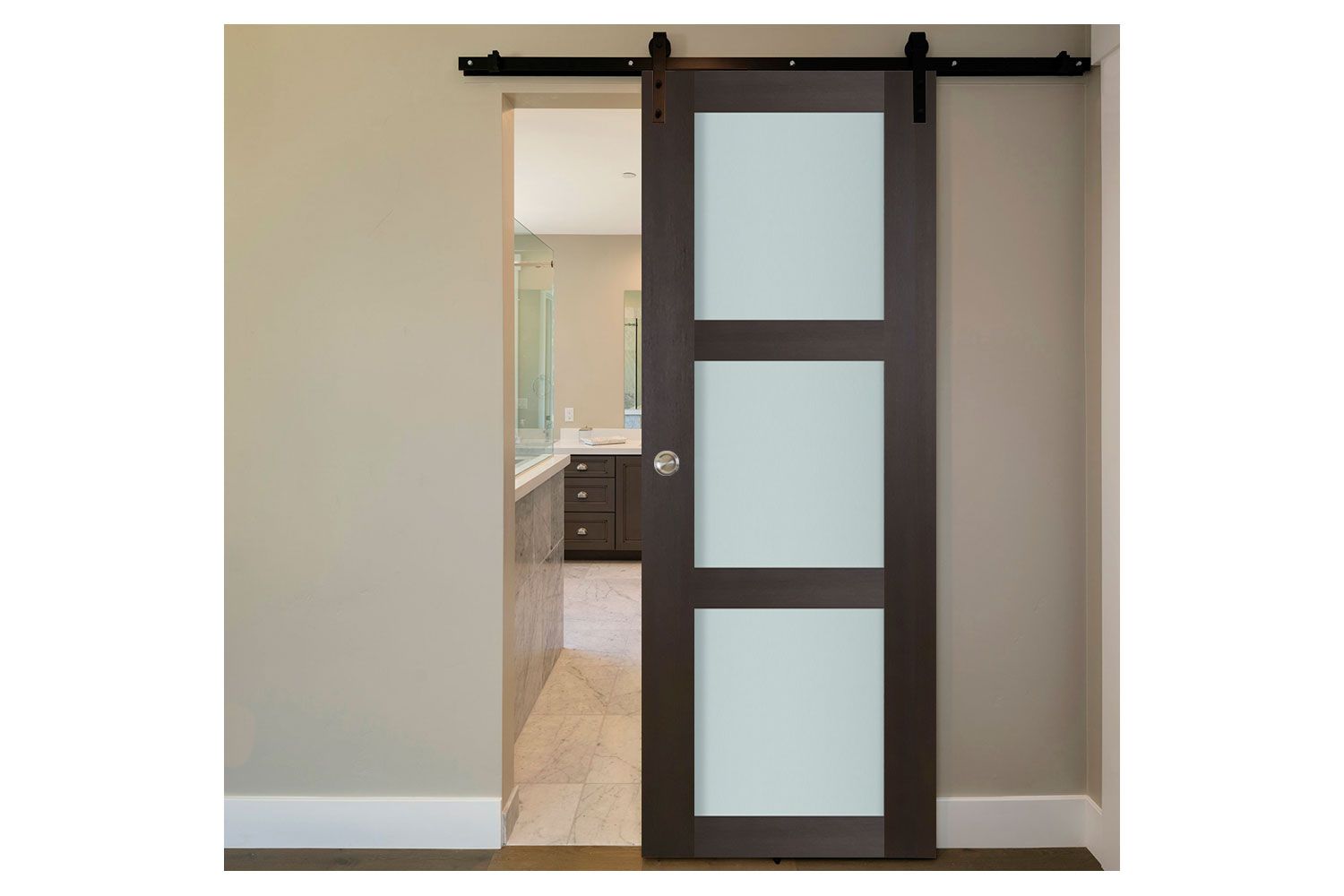 Nova Italia Vetro 3 Lite Premium Wenge Laminate Interior Door