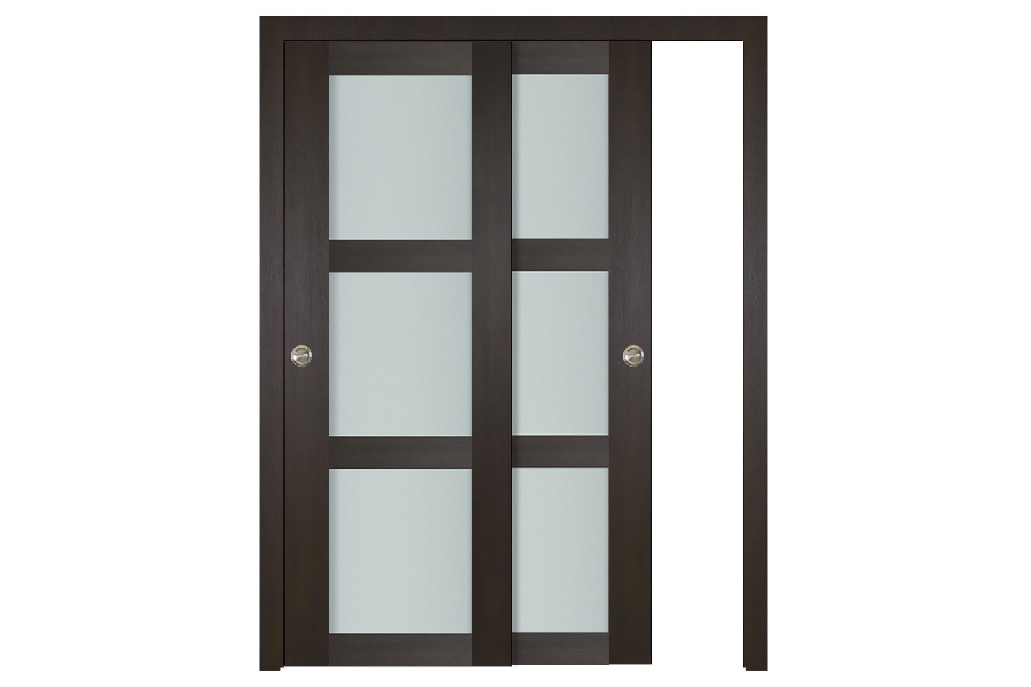 Nova Italia Vetro 3 Lite Premium Wenge Laminate Interior Door