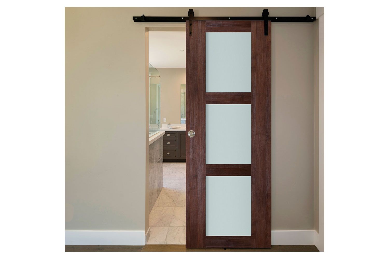 Nova Italia Vetro 3 Lite Prestige Brown Laminate Interior Door