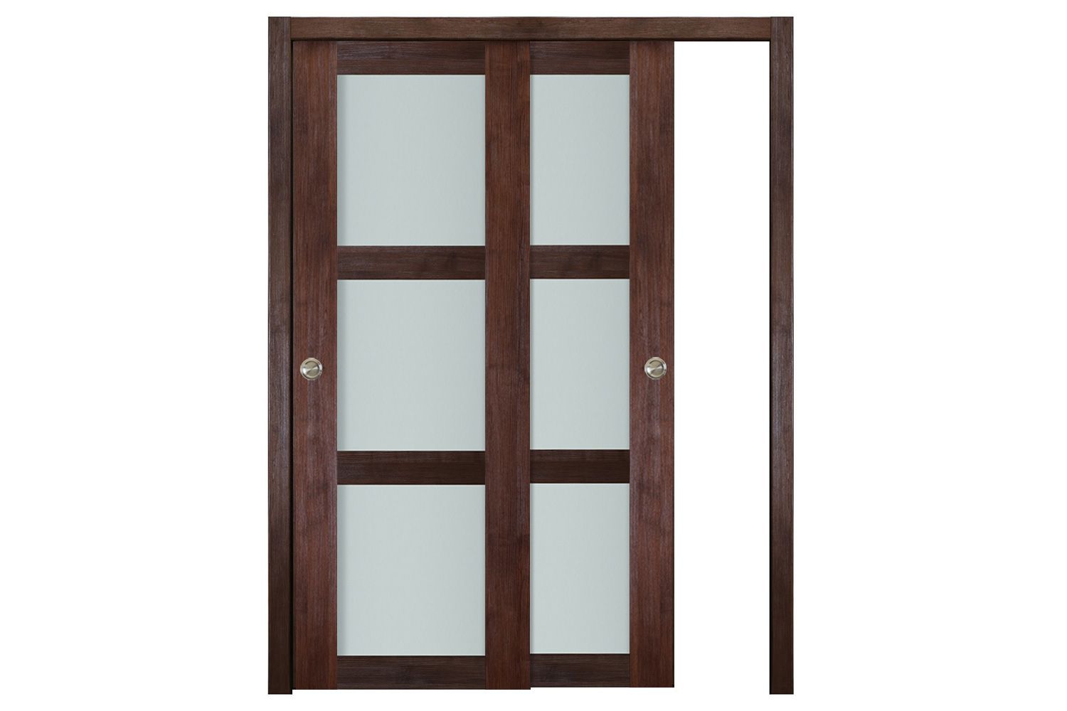 Nova Italia Vetro 3 Lite Prestige Brown Laminate Interior Door