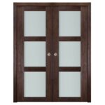 Nova Italia Vetro 3 Lite Prestige Brown Laminate Interior Door