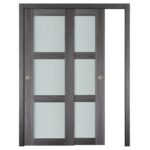 Nova Italia Vetro 3 Lite Swiss Elm Laminate Interior Door