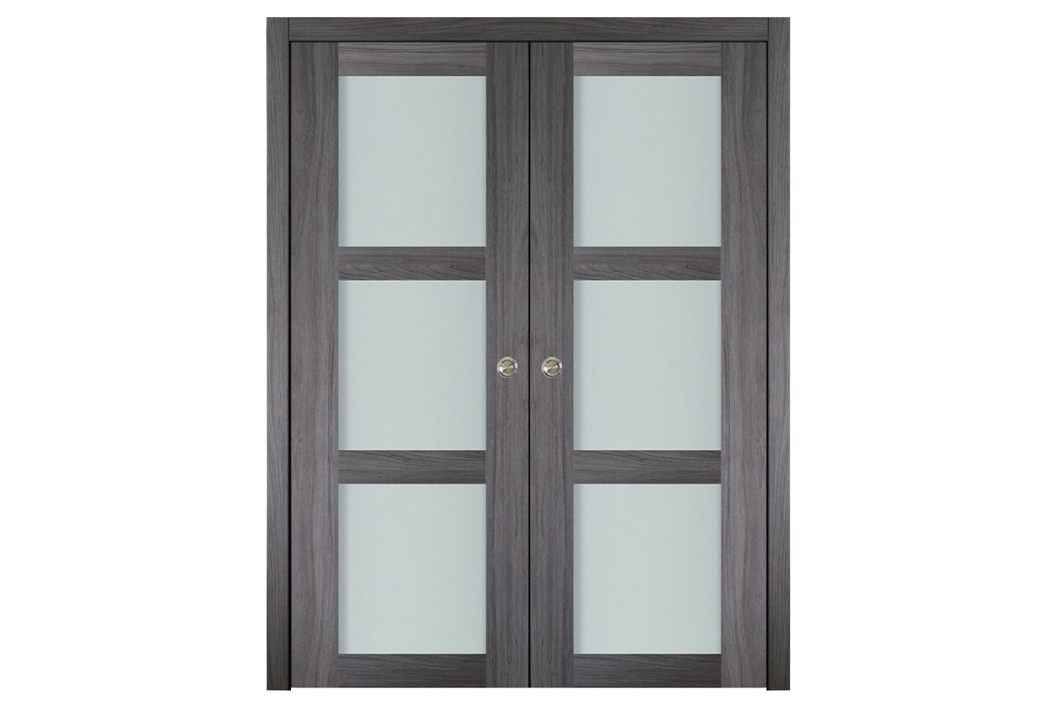 Nova Italia Vetro 3 Lite Swiss Elm Laminate Interior Door