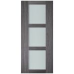 Nova Italia Vetro 3 Lite Swiss Elm Laminate Interior Door