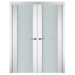 Nova Italia Vetro 3H Alaskan White Laminate Interior Door