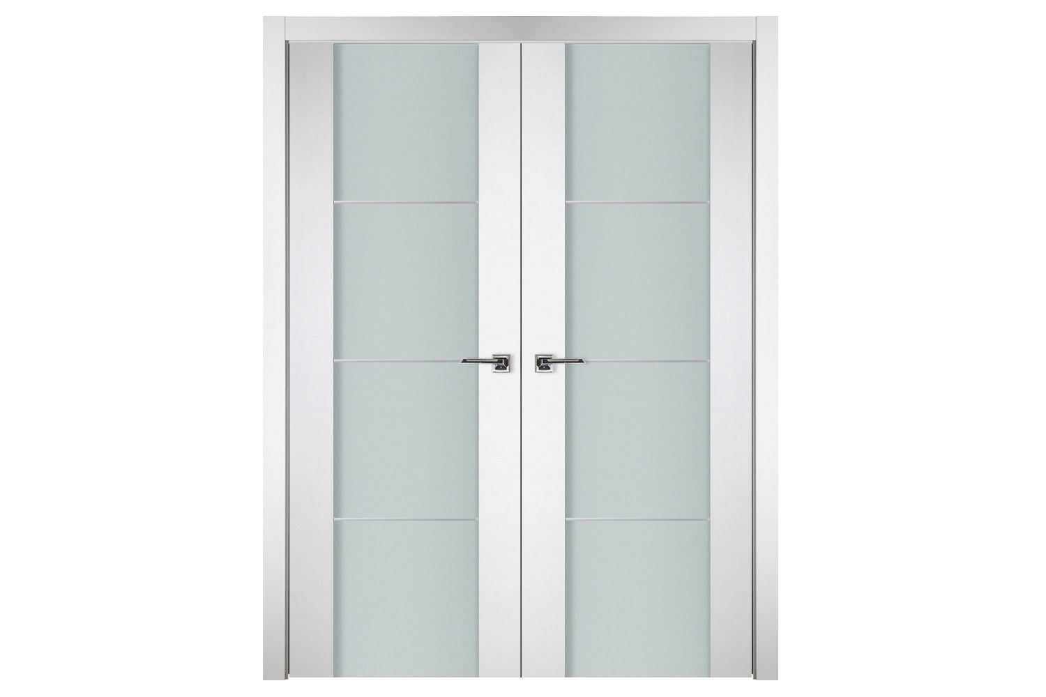 Nova Italia Vetro 3H Alaskan White Laminate Interior Door