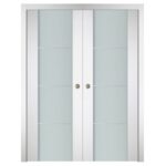 Nova Italia Vetro 3H Alaskan White Laminate Interior Door