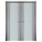 Nova Italia Vetro 3H Light Grey Laminate Interior Door