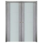 Nova Italia Vetro 3H Light Grey Laminate Interior Door