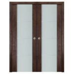 Nova Italia Vetro 3H Prestige Brown Laminate Interior Door