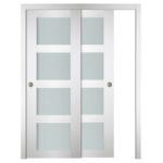 Nova Italia Vetro 4 Lite Alaskan White Laminate Interior Door