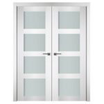 Nova Italia Vetro 4 Lite Alaskan White Laminate Interior Door