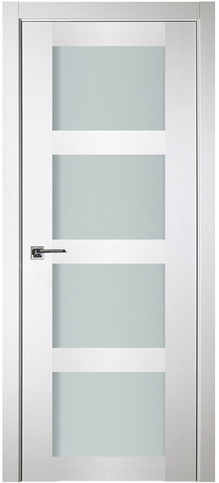 Nova Italia Vetro 4 Lite Alaskan White Laminate Interior Door