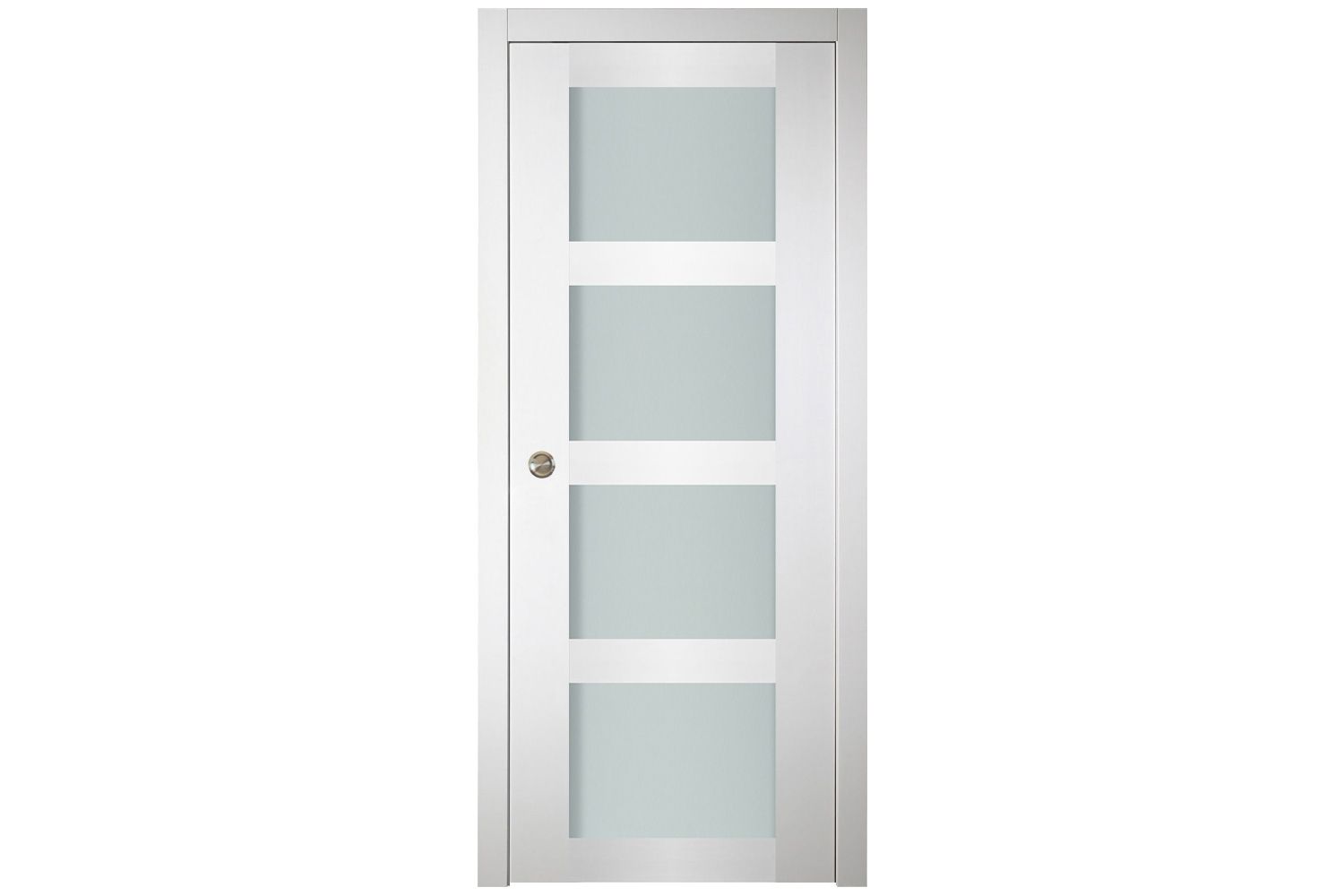 Nova Italia Vetro 4 Lite Alaskan White Laminate Interior Door