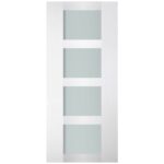 Nova Italia Vetro 4 Lite Alaskan White Laminate Interior Door