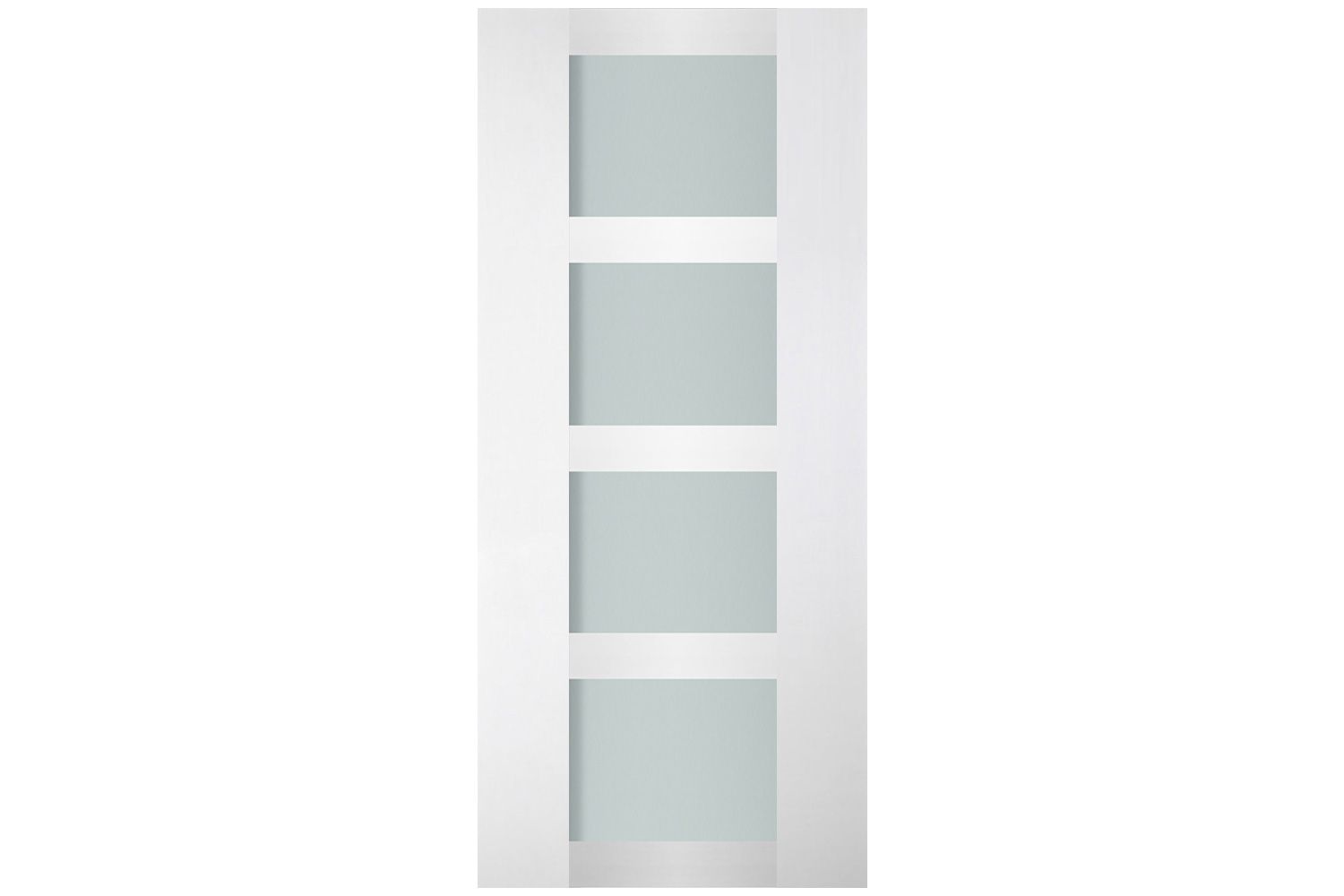 Nova Italia Vetro 4 Lite Alaskan White Laminate Interior Door