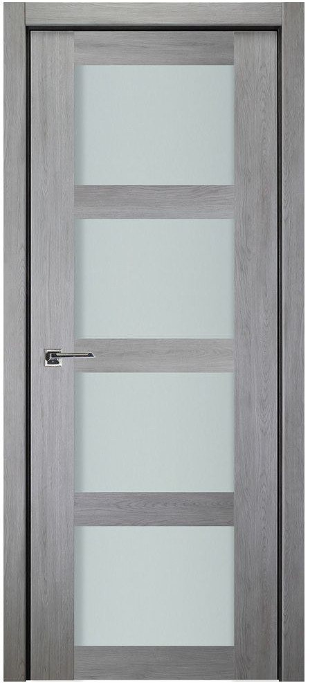 Nova Italia Vetro 4 Lite Light Grey Laminate Interior Door