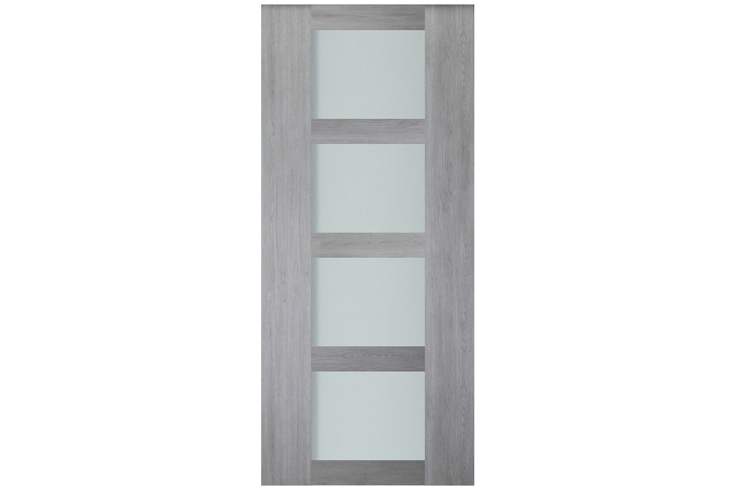 Nova Italia Vetro 4 Lite Light Grey Laminate Interior Door