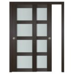 Nova Italia Vetro 4 Lite Premium Wenge Laminate Interior Door