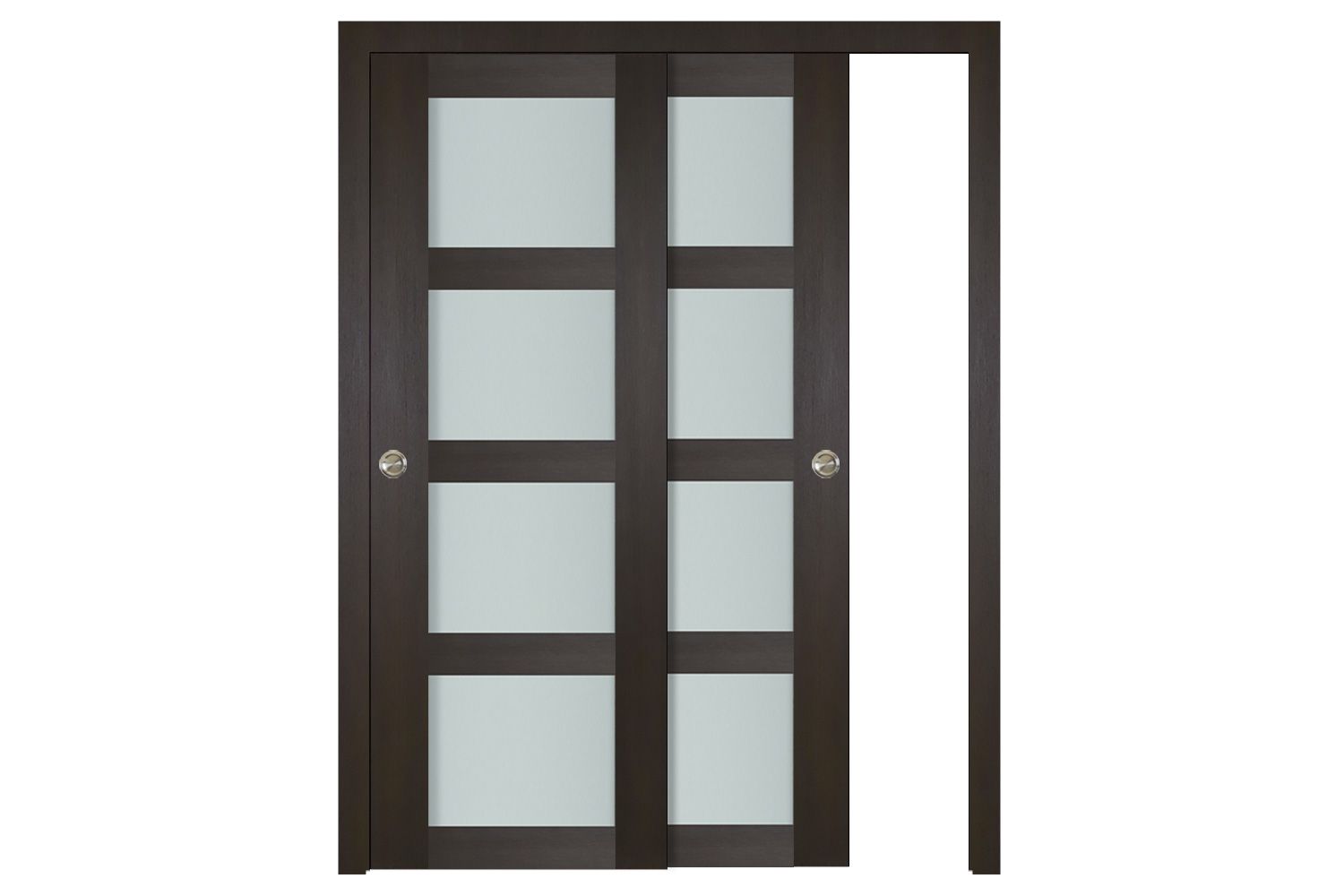 Nova Italia Vetro 4 Lite Premium Wenge Laminate Interior Door