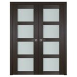 Nova Italia Vetro 4 Lite Premium Wenge Laminate Interior Door