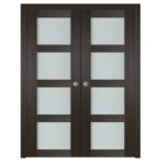 Nova Italia Vetro 4 Lite Premium Wenge Laminate Interior Door