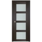 Nova Italia Vetro 4 Lite Premium Wenge Laminate Interior Door