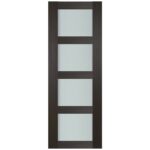 Nova Italia Vetro 4 Lite Premium Wenge Laminate Interior Door