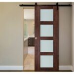 Nova Italia Vetro 4 Lite Prestige Brown Laminate Interior Door