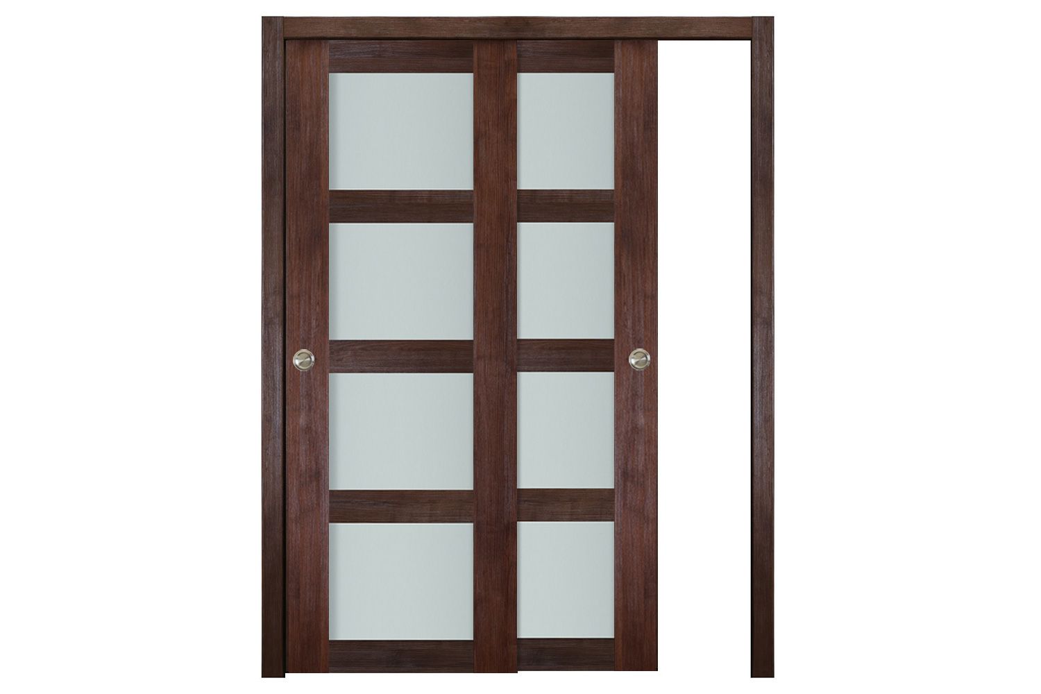 Nova Italia Vetro 4 Lite Prestige Brown Laminate Interior Door