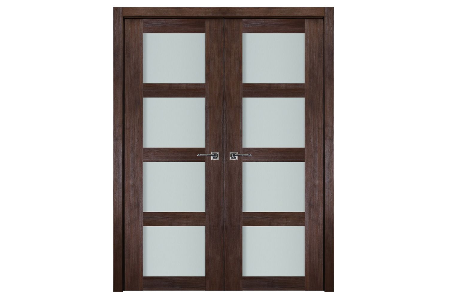 Nova Italia Vetro 4 Lite Prestige Brown Laminate Interior Door