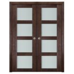 Nova Italia Vetro 4 Lite Prestige Brown Laminate Interior Door