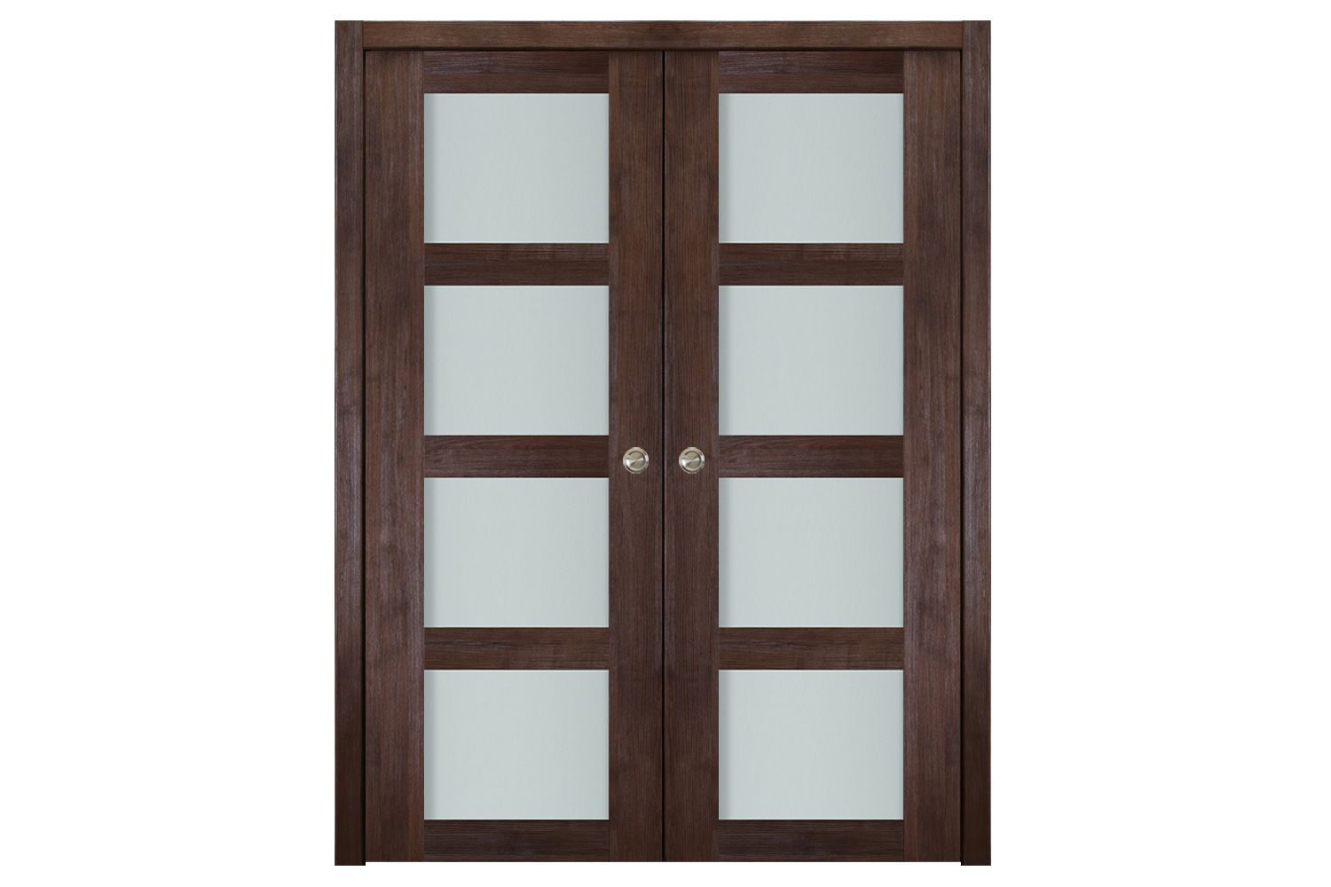 Nova Italia Vetro 4 Lite Prestige Brown Laminate Interior Door