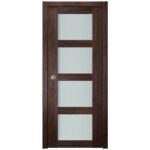 Nova Italia Vetro 4 Lite Prestige Brown Laminate Interior Door