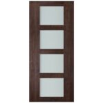 Nova Italia Vetro 4 Lite Prestige Brown Laminate Interior Door