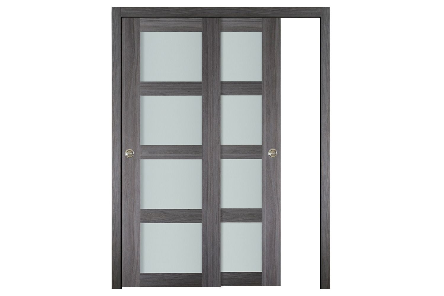 Nova Italia Vetro 4 Lite Swiss Elm Laminate Interior Door