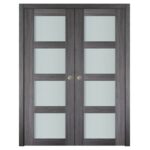 Nova Italia Vetro 4 Lite Swiss Elm Laminate Interior Door