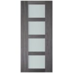 Nova Italia Vetro 4 Lite Swiss Elm Laminate Interior Door