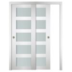 Nova Italia Vetro 5 Lite Alaskan White Laminate Interior Door