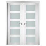 Nova Italia Vetro 5 Lite Alaskan White Laminate Interior Door